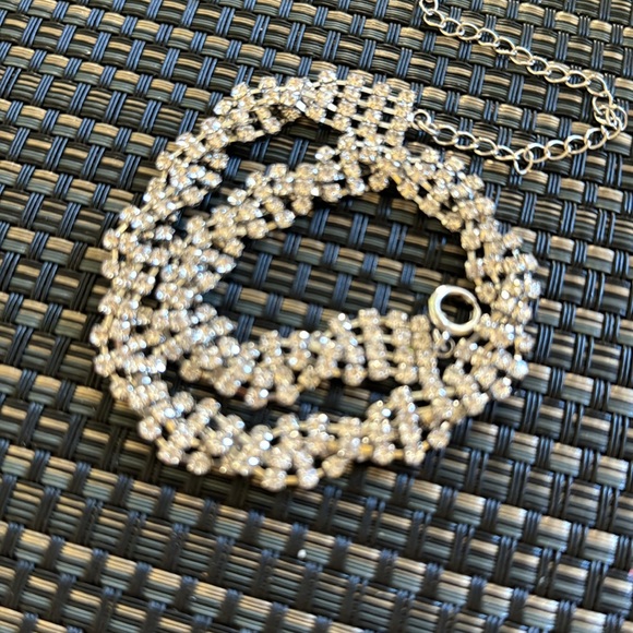 Double rows rhinestones choker  and headband - Picture 4 of 6